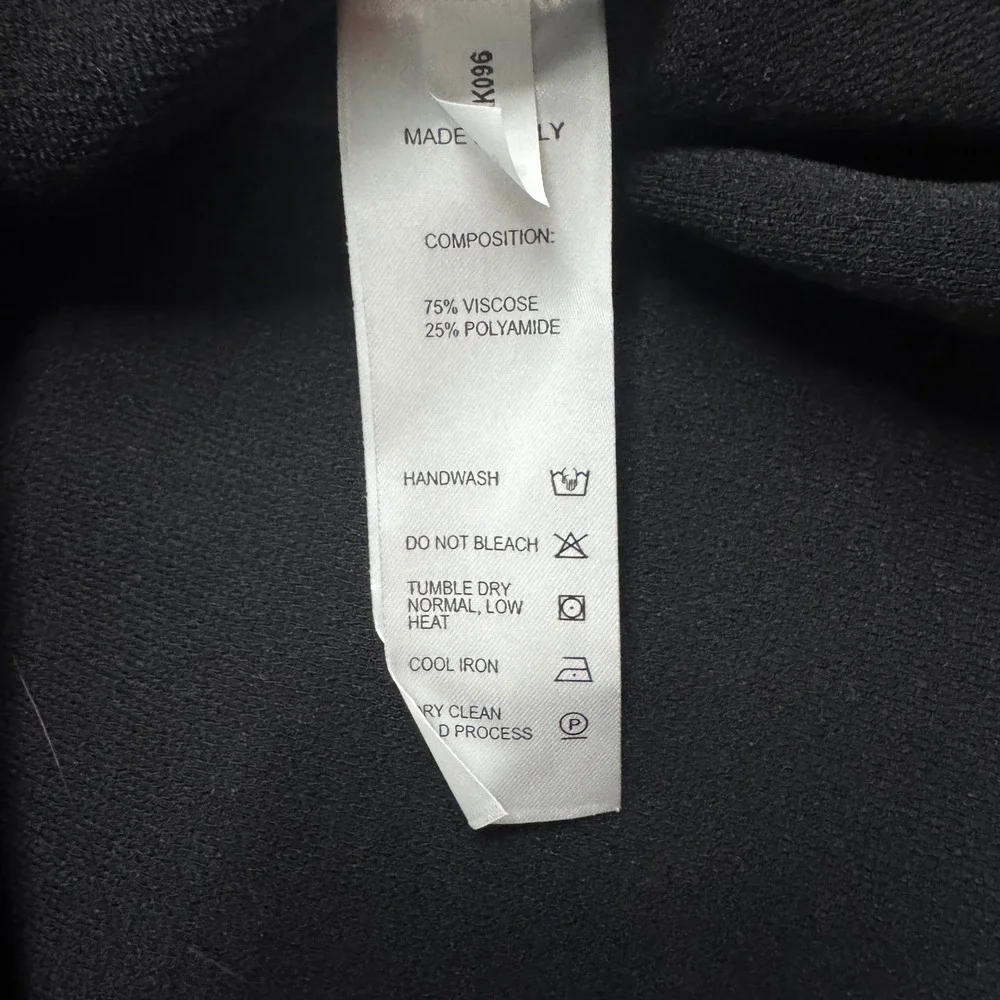 Shanghai Tang Women's Black White Trim Qipao Midi Chinese Dress S/S Designer - Picture 4 of 7